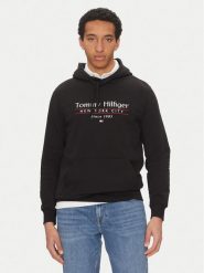 Tommy Hilfiger Bluza Center Stack MW0MW38672 Czarny Regular Fit. Czarne bluzy bez kaptura męskie Tommy Hilfiger, m, z bawełny. Za 239.99 zł.
