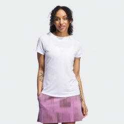 Koszulka Ultimate365 Rib Mix. Białe t-shirty damskie Adidas, l, bez wzorów, z materiału, bez kołnierzyka. W wyprzedaży za 156.60 zł.