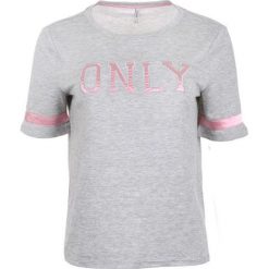ONLY Ladies T-shirt Mia S / S Tylko Logo Top Jrs Lekki Grey Melange (rozmiar S). Szare t-shirty damskie Only, s, bez wzorów, bez kołnierzyka. W wyprzedaży za 45.00 zł.