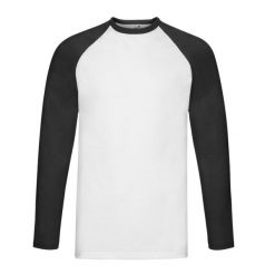 Męska Koszulka Baseballowa Z Długim Rękawem Valueweight. Białe koszulki męskie z długim rękawem Fruit of the Loom, m. Za 39.99 zł.