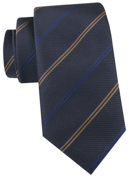 Krawat Męski - Angelo di Monti - Granat, Drobne Prążki. Niebieskie krawaty i muchy męskie Angelo di Monti, bez wzorów, z tkaniny, eleganckie. Za 45.00 zł.