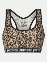 Just Cavalli Biustonosz top 78PAJU02 CJUT3 Brązowy. Brązowe biustonosze Just Cavalli, xs, bez wzorów, z bawełny, bez kołnierzyka. Za 129.99 zł.