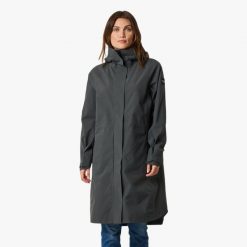 Płaszcz wiatroszczelny kobieca Swedemount Öckerö Shell Coat. Niebieskie płaszcze damskie SWEDEMOUNT, xl, bez wzorów, z materiału, moda ciążowa. Za 699.99 zł.