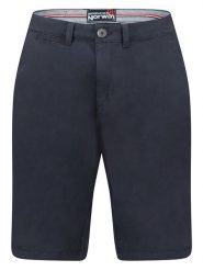 Geographical Norway Bermudy "Pacidor" w kolorze granatowym rozmiar: XXL. Niebieskie szorty męskie Geographical Norway, z aplikacjami, ze skóry. Za 100.99 zł.