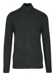 Sweter Grafitowy ze Stójką, Zapinany na Zamek, Ściągacze, Męski -BRAVE SOUL. Szare kardigany męskie Brave Soul, m, bez wzorów, z poliamidu, eleganckie, bez kołnierzyka. Za 119.00 zł.