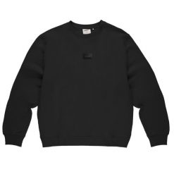 Bluza dresowa sportowa męska Jacquard Label Crewneck. Czarne bluzy sportowe męskie Prosto., bez wzorów, z bawełny, sportowe, bez kołnierzyka, bez ramiączek. Za 275.99 zł.