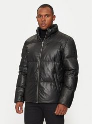 KARL LAGERFELD Kurtka skórzana 555010 544415 Czarny Regular Fit. Czarne kurtki męskie Karl Lagerfeld, m, bez wzorów, ze skóry, bez kaptura. Za 2,989.00 zł.