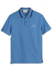 Scotch & Soda Koszulka polo w kolorze niebieskim rozmiar: M. Niebieskie koszulki polo męskie Scotch & Soda, m, bez wzorów, z bawełny, bez ramiączek. Za 83.42 zł.