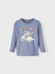 NAME IT Bluzka 13213233 Niebieski Regular Fit. Niebieskie t-shirty chłopięce Name it, bez wzorów, z bawełny, bez ramiączek. Za 69.99 zł.