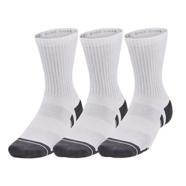 Męskie Skarpetki Z Logo (zestaw 3 Sztuk). Białe skarpetki męskie Under Armour, bez wzorów. Za 105.99 zł.