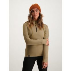 Bluza narciarska damska Poederbaas. Brązowe bluzy bez kaptura damskie POEDERBAAS, z elastanu. W wyprzedaży za 177.72 zł.