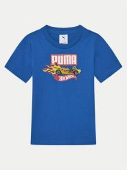 Puma T-Shirt Hot Wheels 630069 Niebieski Regular Fit. Niebieskie t-shirty chłopięce Puma, bez wzorów, z bawełny, bez ramiączek. Za 69.99 zł.