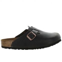Klapki unisex Birkenstock Boston BS S. Czarne klapki damskie Birkenstock, bez wzorów, bez obcasa. Za 549.00 zł.