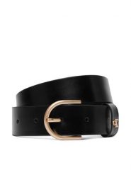 Calvin Klein Pasek Rounded Buckle Ck Loop 35Mm LV04F7145G Czarny. Czarne paski damskie CALVIN KLEIN, bez wzorów, ze skóry. Za 249.99 zł.
