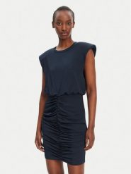 ROTATE Sukienka koktajlowa 1137042318 Granatowy Slim Fit. Niebieskie sukienki damskie ROTATE, bez wzorów, z wiskozy, wizytowe, bez kołnierzyka, bez ramiączek. Za 569.99 zł.