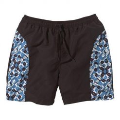 Beco krótkie spodenki kąpielowe męskie czarne z niebieskim wzorem. Niebieskie kąpielówki męskie 47 Brand, l, bez wzorów, z materiału. Za 251.99 zł.