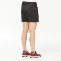 Spodenki turystyczne damskie Quechua NH500 Regular. Czarne szorty damskie QUECHUA, bez wzorów, z materiału, sportowe. Za 79.99 zł.
