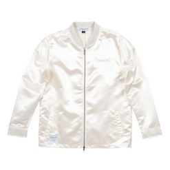 Kurtka Mitchell & Ness satin sports. Białe kurtki treningowe męskie Mitchell & Ness, m, bez wzorów, z satyny. Za 525.50 zł.