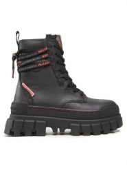 Palladium Trapery Revolt Boot Lth 97240-010-M Czarny. Czarne trapery damskie Palladium, ze skóry, bez obcasa. Za 699.99 zł.