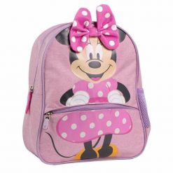 Plecak szkolny Minnie Mouse Różowy. Czerwone plecaki damskie MINI MOUSE, bez wzorów. Za 110.20 zł.