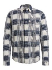 CAST IRON Koszula w kolorze biało-niebieskim rozmiar: XL. Białe koszule męskie CAST IRON, xl, bez wzorów, bez kołnierzyka, bez ramiączek. Za 237.45 zł.