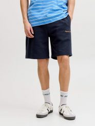 Jack & Jones Szorty dresowe "Karl" w kolorze granatowym rozmiar: S. Niebieskie szorty męskie Jack & Jones, z bawełny, bez kołnierzyka. Za 74.63 zł.