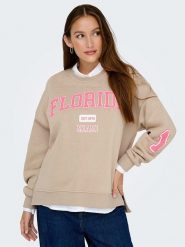 ONLY Bluza w kolorze beżowym rozmiar: M. Brązowe bluzy bez kaptura damskie Only, m. Za 136.45 zł.