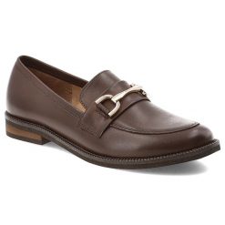Brązowe Półbuty Armodo Eleganckie Mokasyny Damskie. Brązowe mokasyny damskie Armodo, z materiału. Za 439.00 zł.