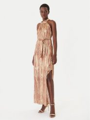 Artigli Sukienka wieczorowa ACAB004599 Brązowy Regular Fit. Brązowe sukienki damskie Artigli, bez wzorów, z syntetyku, wizytowe, bez kołnierzyka, bez ramiączek. Za 729.99 zł.