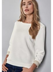 Street One Sweter w kolorze kremowym rozmiar: 38. Brązowe swetry klasyczne damskie Street One, ze splotem, bez kołnierzyka. Za 127.35 zł.