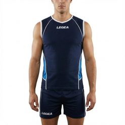 Męski Zestaw Piłkarski Treningowy Niebiesko-Błękitny Campania New. Niebieskie szorty męskie Legea, m, z bawełny, na fitness i siłownię. Za 80.00 zł.