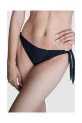 MOSCHINO SWIM Dół od bikini złote logo. Czarne bikini damskie MOSCHINO, bez wzorów. W wyprzedaży za 249.99 zł.