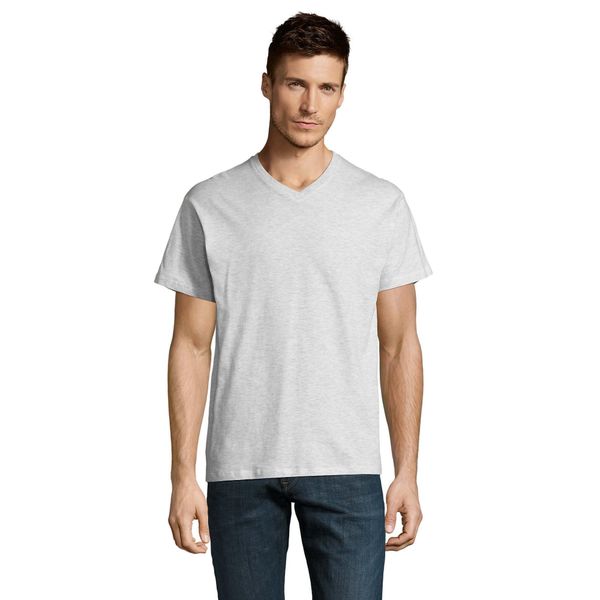 Koszulka Unisex Dla Dorosłych Victory Heather V Neck. Szare bluzki damskie SOL'S, s, bez wzorów, bez kołnierzyka. Za 39.99 zł.