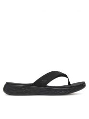 Skechers Japonki On-The-Go 600-Vacay 140702/BBK Czarny. Czarne klapki damskie Skechers, bez wzorów, z materiału, bez obcasa. Za 149.99 zł.