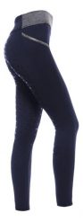 Legginsy jeździeckie damskie START BlackburnFullGrip. Niebieskie legginsy damskie START, bez wzorów. Za 251.99 zł.