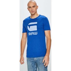 G-Star Raw - T-shirt/polo D08503.1141. Niebieskie koszulki polo męskie G-Star Raw, m, bez wzorów, z bawełny, bez ramiączek. W wyprzedaży za 89.90 zł.