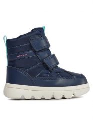 Geox Śniegowce B Willaboom Girl B A B365AE 0FU54 C4002 S Granatowy. Niebieskie kozaki dziewczęce Geox, bez wzorów, z materiału, bez obcasa. Za 349.99 zł.