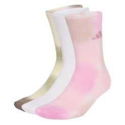 Skarpety Tie-Dye 3 Pairs. Białe skarpetki damskie Adidas, bez wzorów, z bawełny. Za 99.95 zł.
