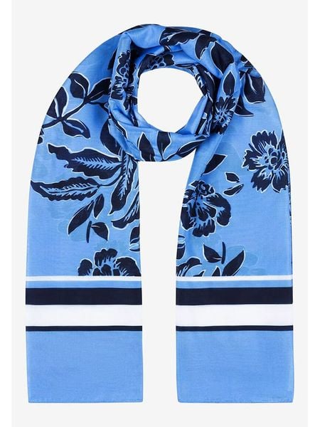 More & More Szal w kolorze granatowo-biało-błękitnym - 180 x 70 cm rozmiar: onesize. Białe szaliki i kominy damskie MORE & MORE, bez wzorów, z materiału. Za 34.99 zł.