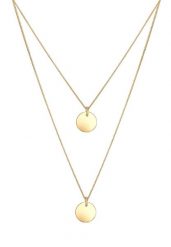 Elli Damski wisiorek dwuwarstwowy z zawieszką ze srebra próby 925 Sterling Silver Naszyjniki 1 ct. Szare naszyjniki damskie Elli, na co dzień, srebrne. Za 233.99 zł.