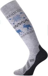 Skarpety merino FWW. Czerwone skarpetki damskie LASTING, bez wzorów, z elastanu. Za 116.00 zł.
