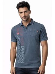 Geographical Norway Koszulka polo "Konakri" w kolorze granatowym rozmiar: M. Niebieskie koszulki polo męskie Geographical Norway, m, bez wzorów, z bawełny, bez ramiączek. Za 78.66 zł.