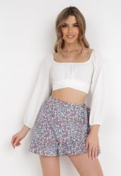 Fioletowe Spódnico-Spodenki Phylite. Fioletowe szorty damskie Born2be, z aplikacjami, z tkaniny. Za 44.99 zł.
