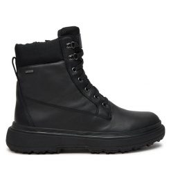 Trapery Geox. Czarne trapery damskie Geox, bez obcasa. Za 449.99 zł.