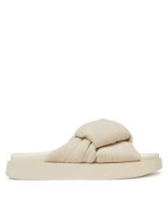 Inuikii Klapki Oversized Linken Knot-147 1028 Écru. Klapki damskie Inuikii, bez wzorów, z materiału, bez obcasa. Za 879.99 zł.