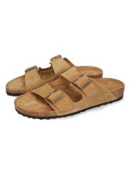 MELVIN & HAMILTON Skórzane klapki "Kev 1" w kolorze jasnobrązowym rozmiar: 45. Brązowe klapki i japonki męskie MELVIN & HAMILTON, ze skóry. Za 304.99 zł.