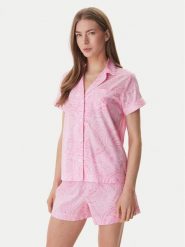 LAUREN RALPH LAUREN Piżama ILN12499 Różowy Regular Fit. Czerwone piżamy damskie Lauren Ralph Lauren, xs, bez wzorów, z wiskozy, bez ramiączek. Za 449.99 zł.