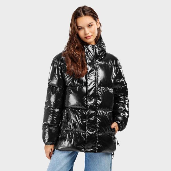 Kurtka puchowa lifestyle damska Barent-W. Czarne kurtki damskie SIROKO, m, bez wzorów, z materiału, bez kaptura. Za 339.00 zł.