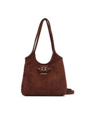 Guess Torebka Samantha Mini HWSG23 13750 Brązowy. Brązowe torebki klasyczne damskie Guess, z aplikacjami, z materiału, bez dodatków. Za 494.99 zł.