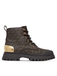 MICHAEL Michael Kors Trapery MK02734211 Brązowy. Brązowe kozaki dziewczęce MICHAEL Michael Kors, ze skóry. Za 489.99 zł.